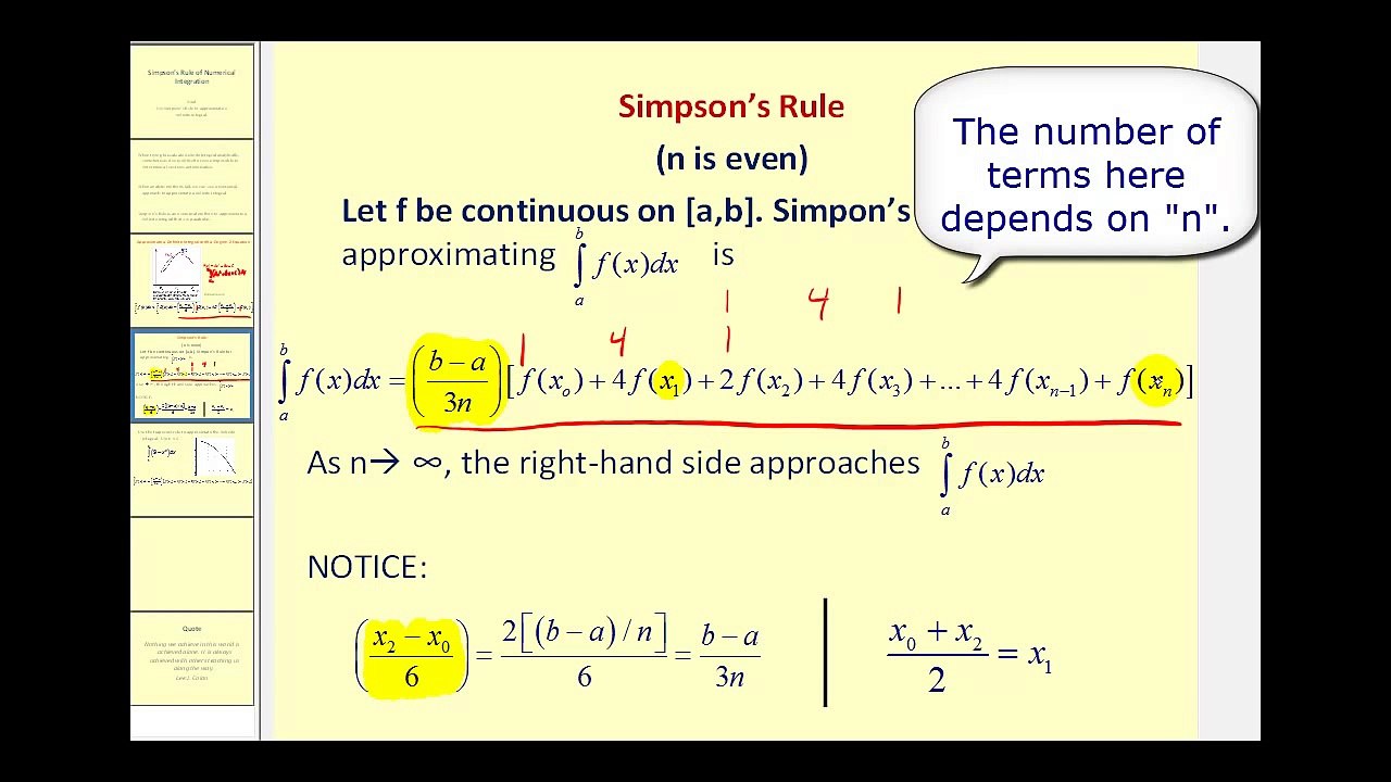 Simpson's Rule