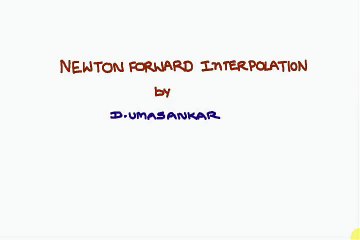 Newton Forward Interpolation