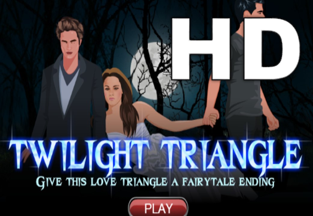 Dating and kissing games - Twilight Triangle Love kiss Game - Gameplay Walkthrough