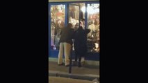 Un bourré casse la vitrine d'un magasin ! a voir
