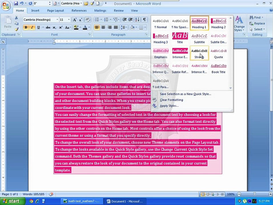 MS Word 2007 Tutorial in Urdu Part (12) 23-12-14