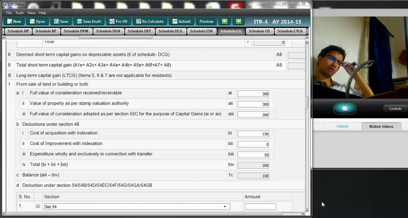 1049( Income tax ) How are untilised funds in capital gains account taxed (concept)