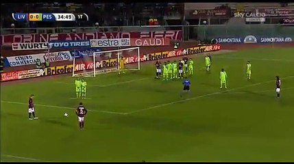 A Galabinov Goal Livorno vs Pescara 1-0 Serie B 28-12-2014