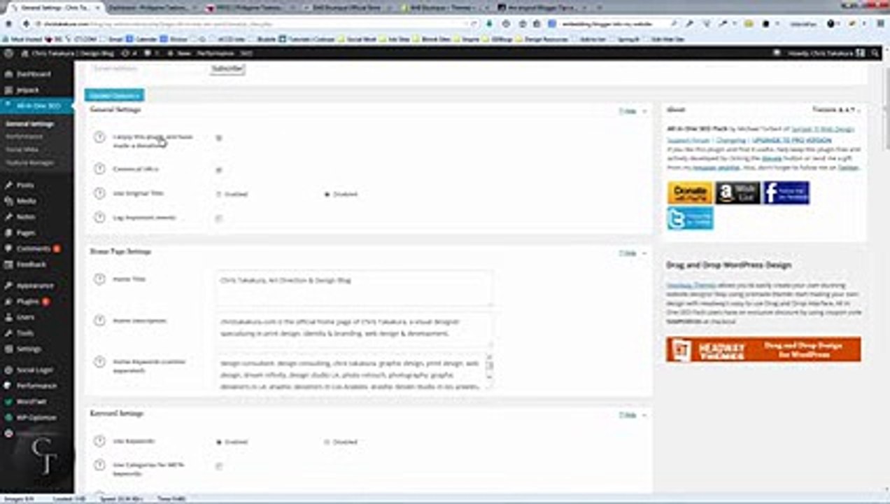 Wordpress All in One SEO plugin tutorial (Low)