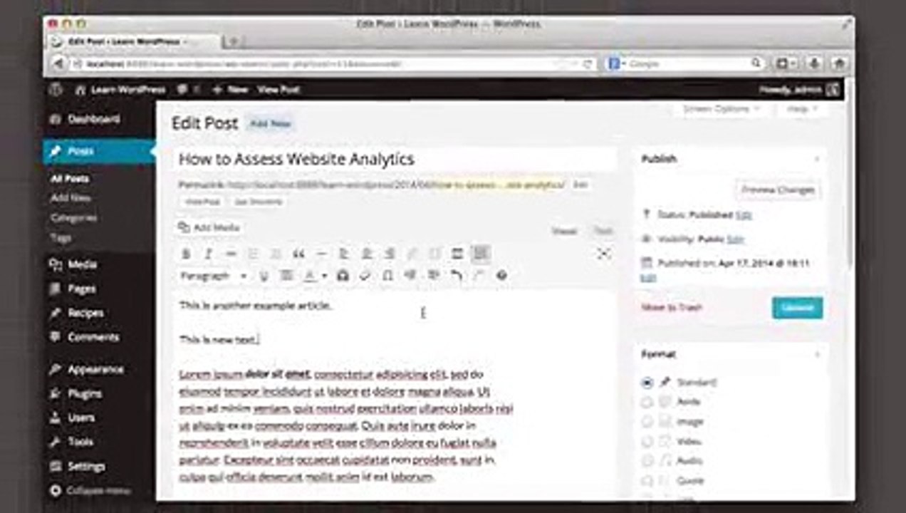 WordPress Tutorial 1 Introduction (Low)