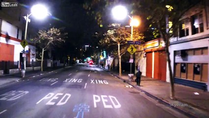 Flying a drone round Skid Row