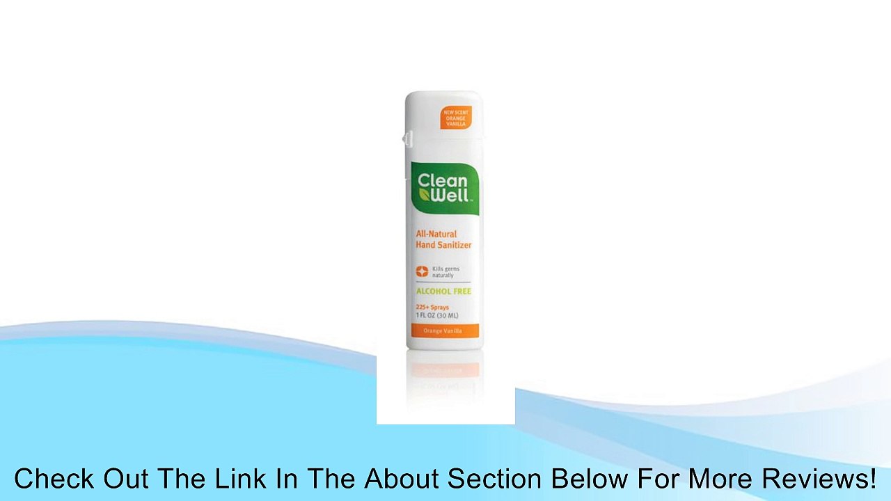 Cleanwell All-natural Hand Sanitizer, Orange Vanilla Scent, 1 Ounce Review
