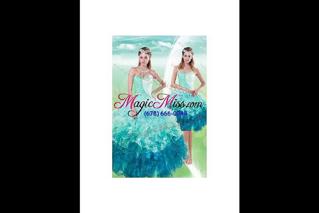 New Detachable Quinceanera Dresses with Embroidery and Pick Ups
