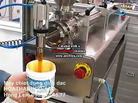 máy chiết rót dịch sệt, máy chiết rót dịch đặc, máy chiết rót dịch bán tự động