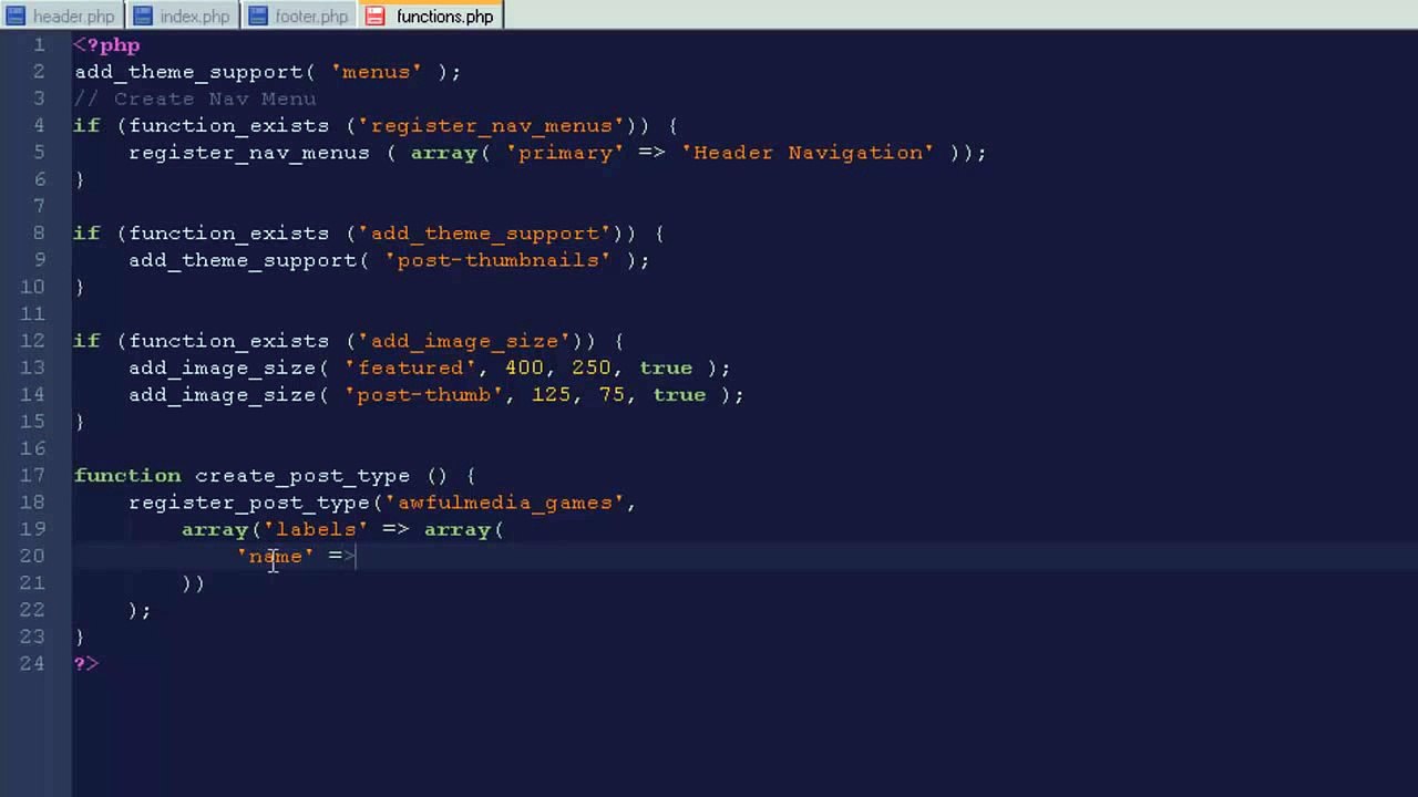Responsive Wordpress Theme Tutorial - Part 12 - Custom Post Type