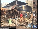 Dunya news- Fire outbreak in Timber Market burned 86 buildings, 28 godowns, 100 houses to ashes