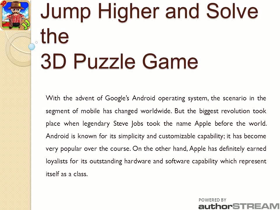 Jump Higher and Solve the 3D Puzzle Game
