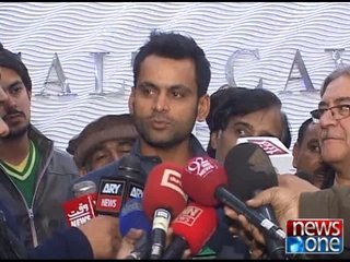 Pakistan Cricket Team players talks to media