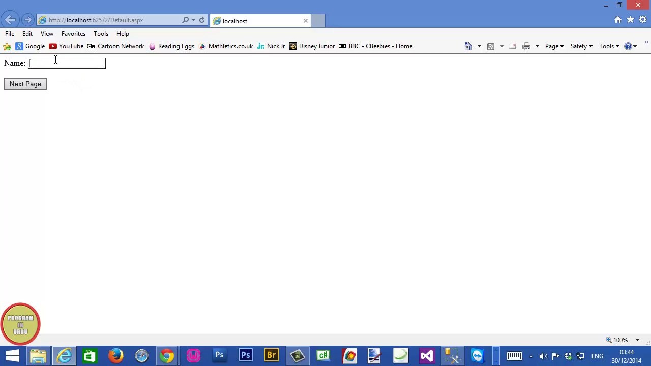 ASP.NET C# Tutorials - State Management using Controls with Master Pages In Urdu