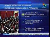 Senado argentino aprueba elección de miembros del Parlasur