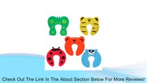 5 Baby safety Door Jammer Guard Finger Protector Stoppers - Fits doors thick 20mm to 35mm red ladybird, green butterfly, blue seal, yellow tiger, and orange bear Review