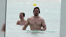 Mark Wahlberg Puts His Modeling Experience To Good Use On The Beach In Barbados