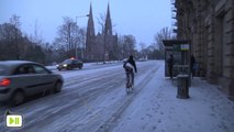 Reveil sous la neige à Strasbourg