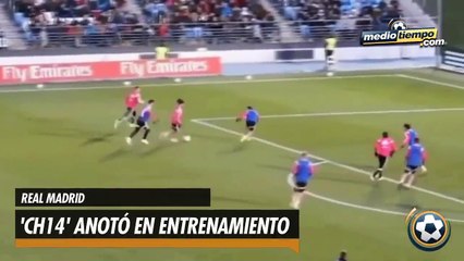 'Chicharito' anotó en entrenamiento