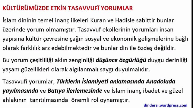 12.sınıf 4.ünite TASAVVUF dindersi.wordpress.com