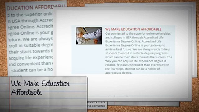 Accredited Life Experience Degree Online
