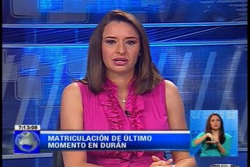 Matriculación de último momento en Durán
