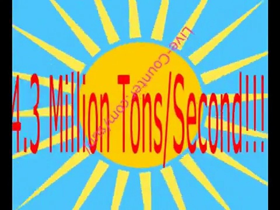 SUN MASS LOST-www.Live-Counter.com