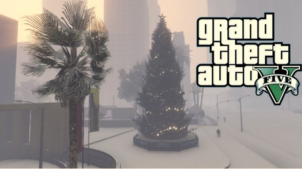 GTA 5 Merry Christmas (Santa, Christmas Tree, Caroling)