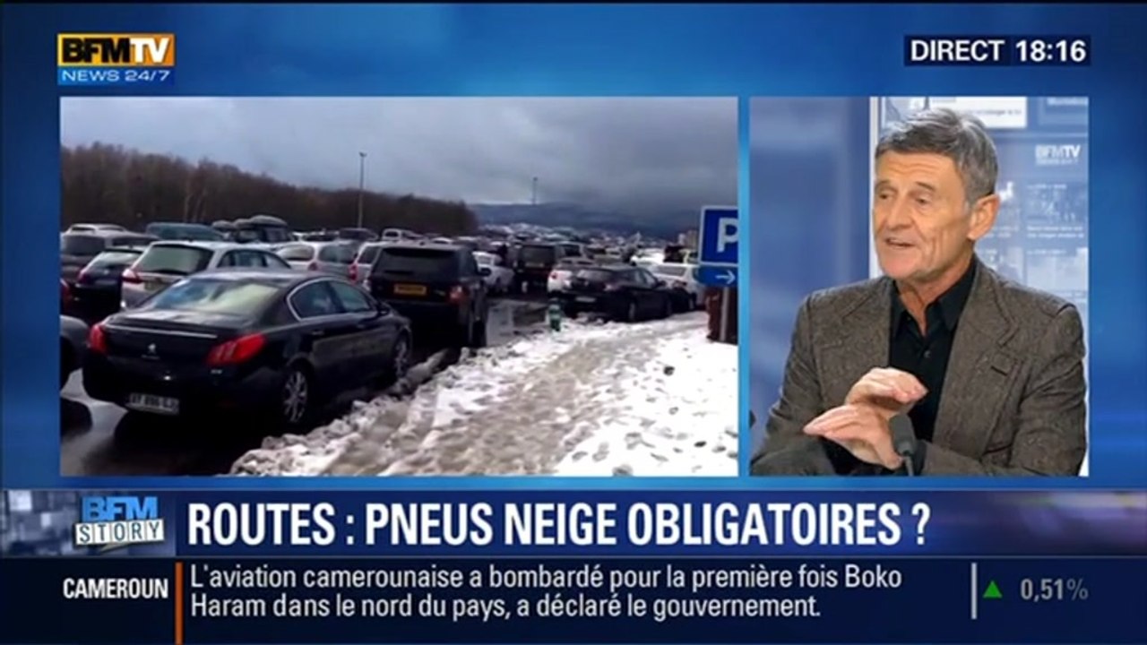BFM Story: Routes: faut-il rendre obligatoire les pneus neige et les chaînes ? - 29/12