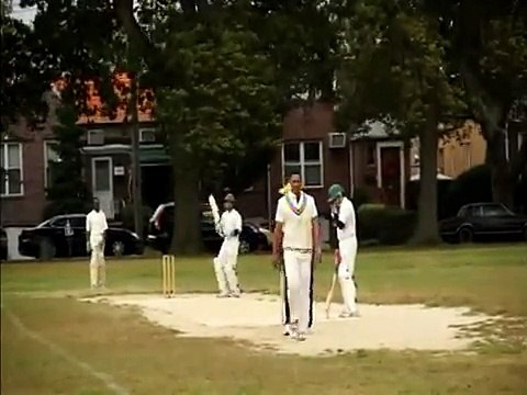 Adam Sanford, former West Indies fast bowler, setups Adnan Khan, smart bowling