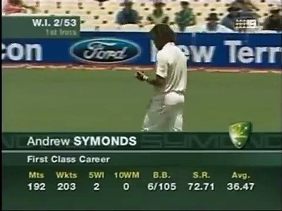 Andrew Symonds, cuts Brian Lara in half