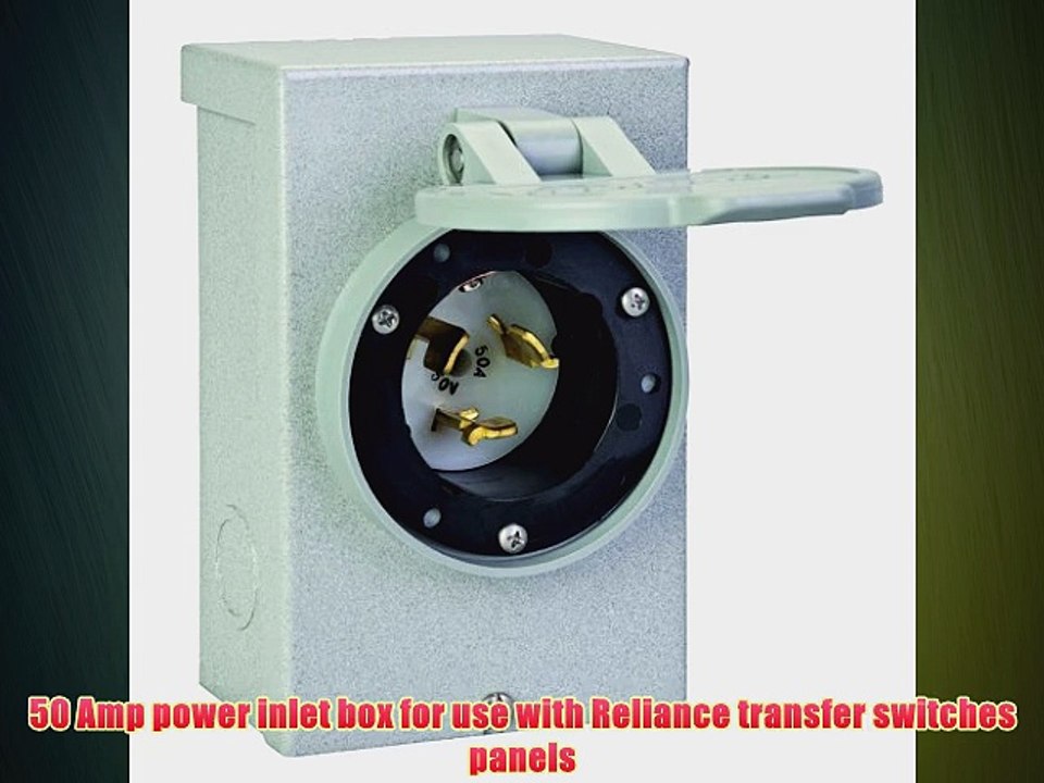 Reliance Controls PB50 50 Amp Generator Power Cord Inlet Box For Up To 12500 Watt Generators