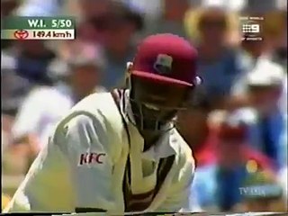 Brett Lee, Fastest spell, 1st Test 2000 01, ball by ball