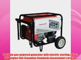 Honeywell 6037 5500 Watt 389cc OHV Portable Gas Powered Generator with Electric Start