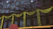 Saks Fifth Avenue Christmas Light Show.New York 2014.HAPPY NEW YEAR ABBA PIANO INSTRUMENTAL.