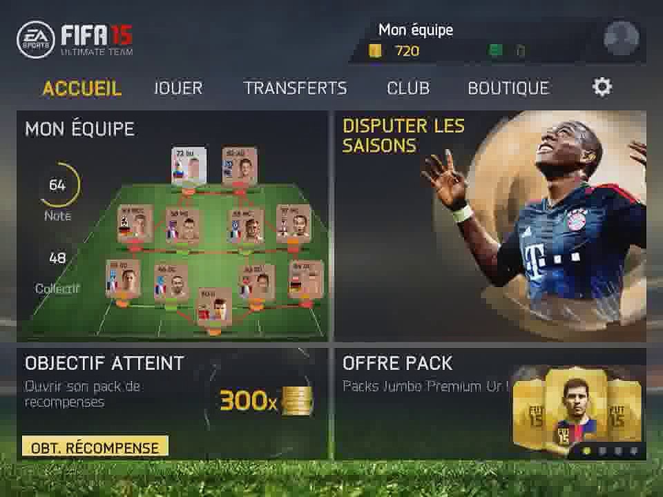 Premier match sur Fifa 15 Ultimate Team