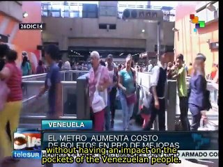 Subway fares to increase in Venezuela