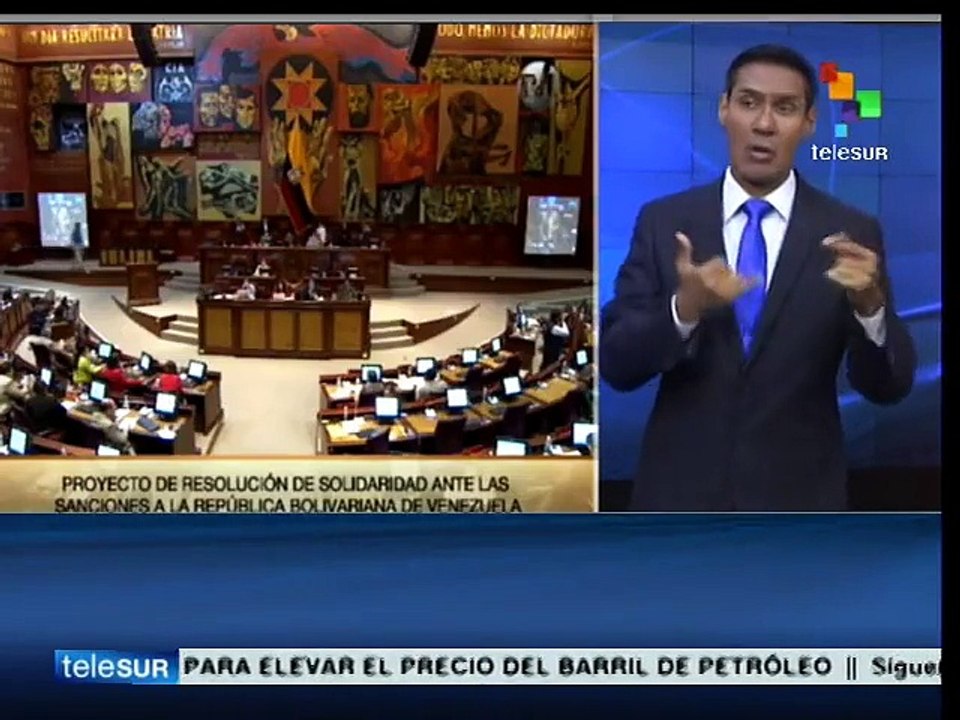 Ecuador: Asamblea Nacional apoya a Venezuela contra sanciones de EEUU
