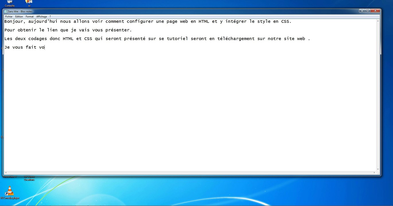 Page html et feuille de style N1