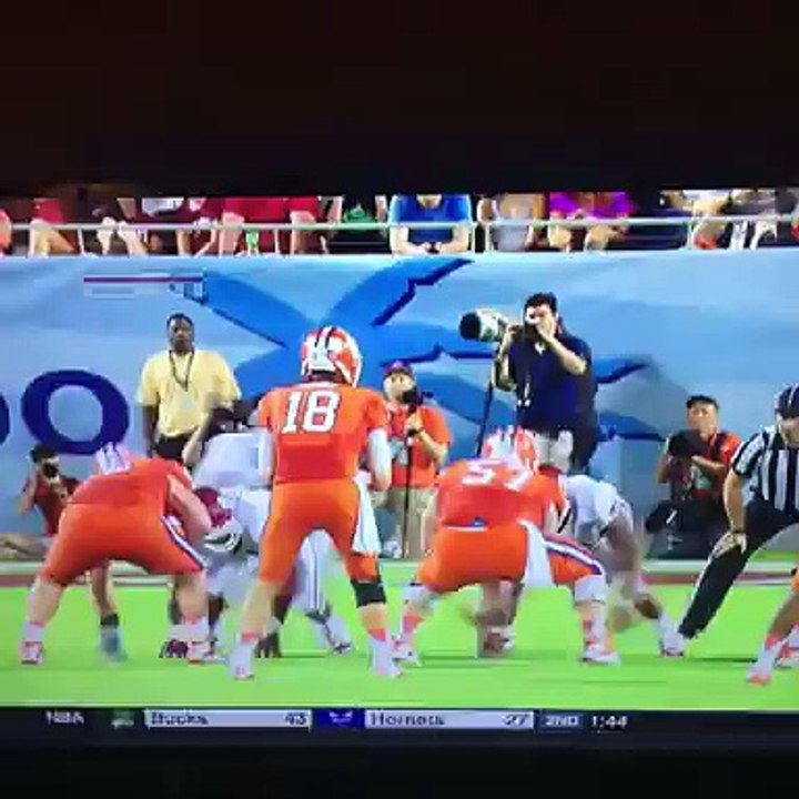 Cole Stoumdt rocked but still throws epic touchdown