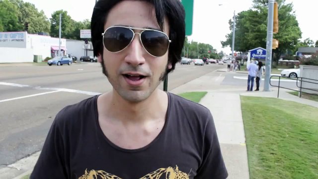 Sean Spiteri cuts an ad for Walkin On The Blvd Elvis Week 2014 video