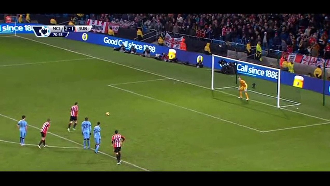 Goal Johnson- Manchester City 2-2 Sunderland  - 01-01-2014