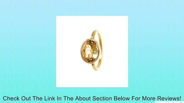 Citrine rings - Designer Rings - Stackable rings - Gemstone rings - Bezel gold plated rings Size 8 Review