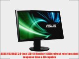 ASUS VG248QE 24inch LEDlit Monitor 144Hz refresh rate 1ms pixel response time 3D capable