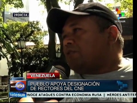 Venezolanos apoyan designación de rectores del CNE