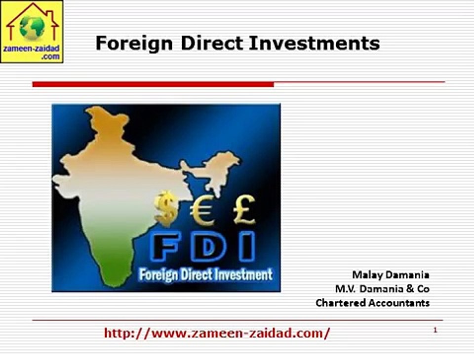 Real Estate in noida  | Foreign Direct Investments in India