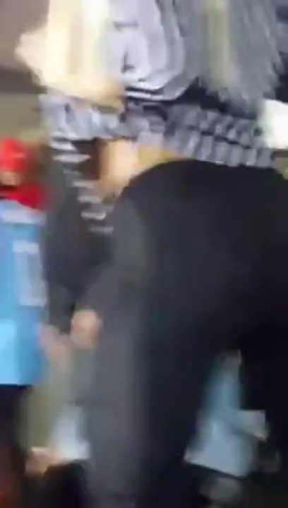 Hilarious Blond drunk Falcon's Fan Shakes Her booty in front of Panthers Fans