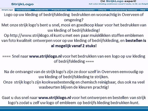 Logo kleding bedrijfskleding bedrukken Overveen