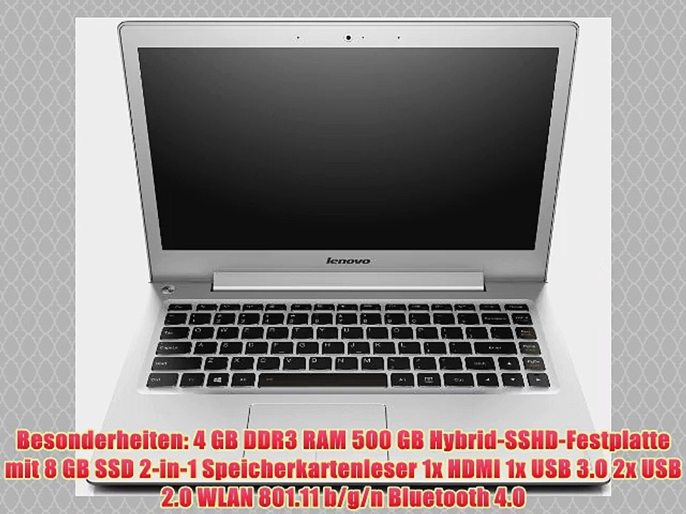 Lenovo U330p 337 cm (133 Zoll HD LED) Notebook (Intel Core i5 4200U 26GHz 4GB RAM Hybrid 500GBÂ 