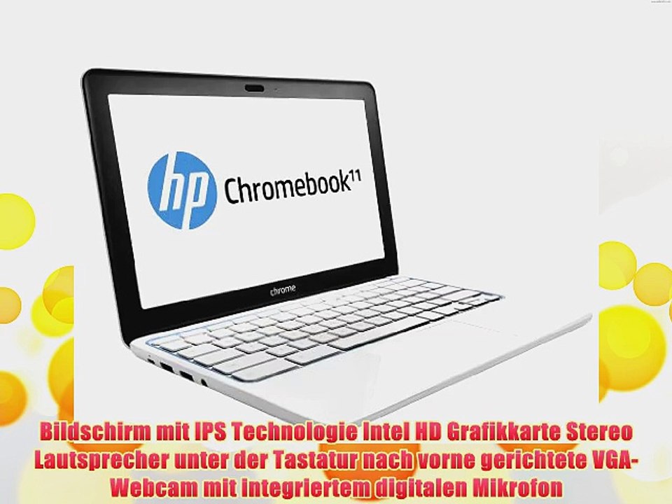 HP Chromebook 11-1126GR 295 cm (116 Zoll) Notebook (Samsung Exynos 5250 17GHz 2GB RAM 16GB